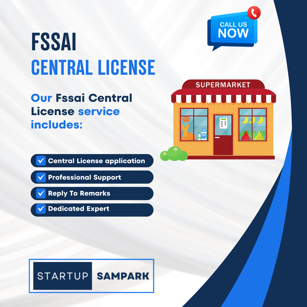 FSSAI Central License Startup Sampark